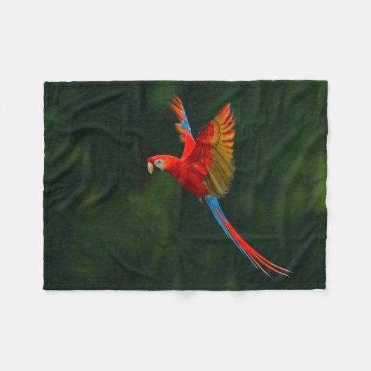 Papagei Fleecedecke (Vorderseite (Horizontal))