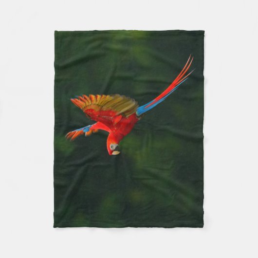 Papagei Fleecedecke (Vorderseite)