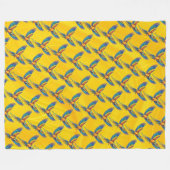 Papagei Fleecedecke (Vorderseite (Horizontal))