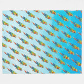 Papagei Fleecedecke (Vorderseite (Horizontal))
