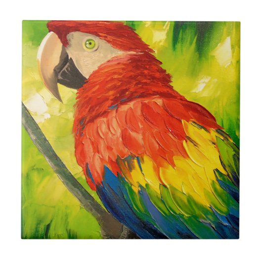 Papagei Fliese (Vorderseite)