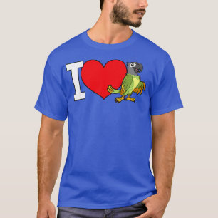 Papagei-Geschenk-Produkt I-Liebe Papagei Printwerb T-Shirt
