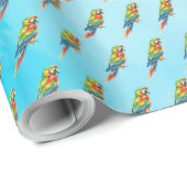 Papagei Geschenkpapier (Rolleneckpunkt)