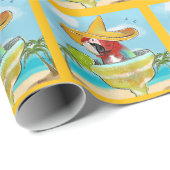 Papagei Geschenkpapier (Rolleneckpunkt)