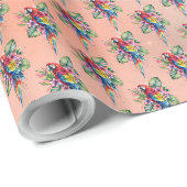 Papagei Geschenkpapier (Rolleneckpunkt)