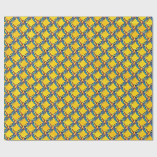Papagei Geschenkpapier (Flach)