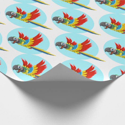Papagei Geschenkpapier (Ecke)