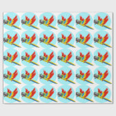 Papagei Geschenkpapier (Flach)