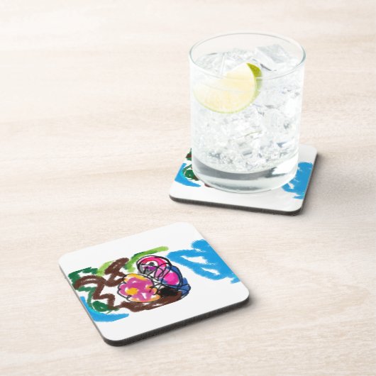 Papagei Getränkeuntersetzer (Rechte Seite)