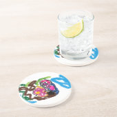 Papagei Getränkeuntersetzer (Seite)