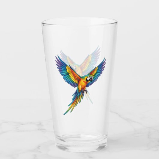 Papagei Glas (Vorderseite)