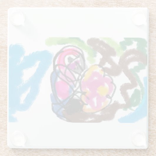 Papagei Glasuntersetzer (Rückseite)