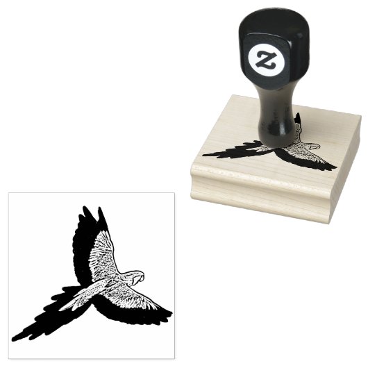 Papagei Gummistempel (Stempel)