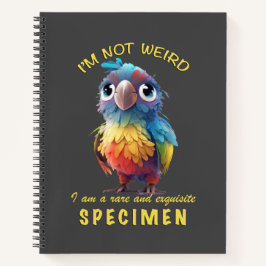 Papagei ich bin nicht komisch ich bin seltene exqu notizblock