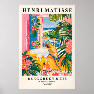Papagei in der Badewanne Kunst Druck Matisse Badez Poster