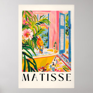 Papagei in der Badewanne Kunstprint im Stil von Ma Poster