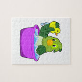 Papagei in der Badewanne mit Duck Puzzle (Horizontal)