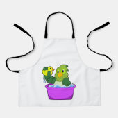 Papagei in der Badewanne mit Duck Schürze (Vorderseite)