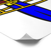 Papagei in einem Kistenplakat Poster (Ecke)