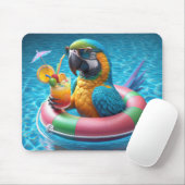 Papagei in einem Pool Mousepad (Mit Mouse)