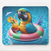 Papagei in einem Pool Mousepad (Vorne)