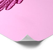 Papagei in Flight, Fuchsia und Eispink Poster (Ecke)