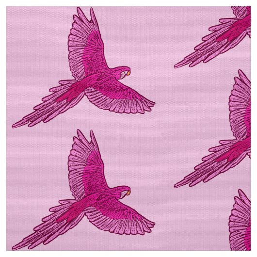 Papagei in Flight, Fuchsia und Eispink Stoff (Muster)