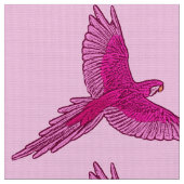Papagei in Flight, Fuchsia und Eispink Stoff (Nahaufnahme)