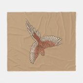 Papagei in Flug, Rost, Creme und Camel Tan Fleecedecke (Vorderseite (Horizontal))