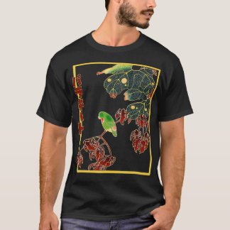 Papagei Japanisches Vintage-Kunst-T-Shirt Japan Vo T-Shirt