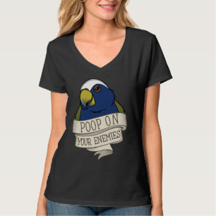 Papagei Kackte auf deinen Feinden I Weiß kappte Pi T-Shirt