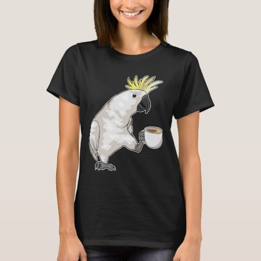 Papagei-Kaffee T-Shirt (Vorderseite)