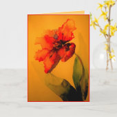 Papagei Karte (Gelbe Blume)