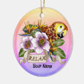 Papagei Keramik Ornament (Links)