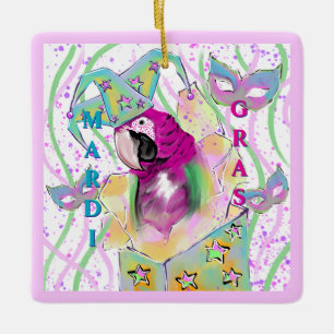 Papagei Keramikornament