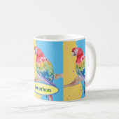Papagei-Kinder Jungen Name Pastel Blaue Tasse (VorderseiteRechts)