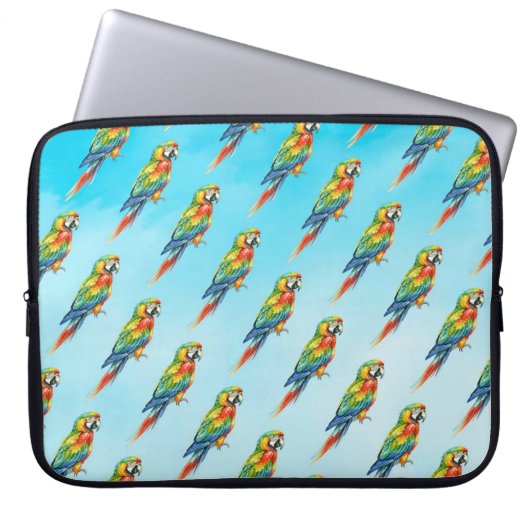 Papagei Laptopschutzhülle (Vorderseite)