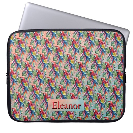 Papagei Laptopschutzhülle (Vorderseite)