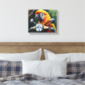Papagei-Leinwand Leinwanddruck (Insitu (Schlafzimmer))