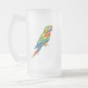 Papagei Mattglas Bierglas
