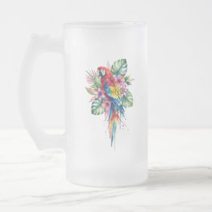 Papagei Mattglas Bierglas