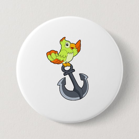 Papagei mit Anchor Button (Vorderseite)