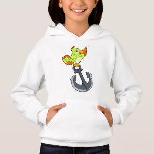 Papagei mit Anchor Hoodie
