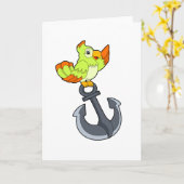 Papagei mit Anchor Karte (Gelbe Blume)