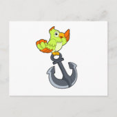 Papagei mit Anchor Postkarte (Vorderseite)