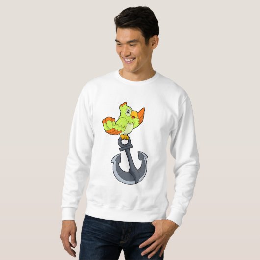 Papagei mit Anchor Sweatshirt (Vorne ganz)
