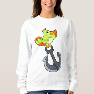 Papagei mit Anchor Sweatshirt