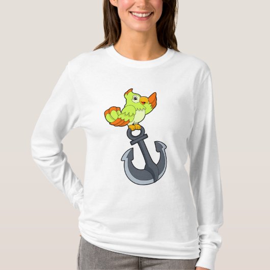 Papagei mit Anchor T-Shirt (Vorderseite)