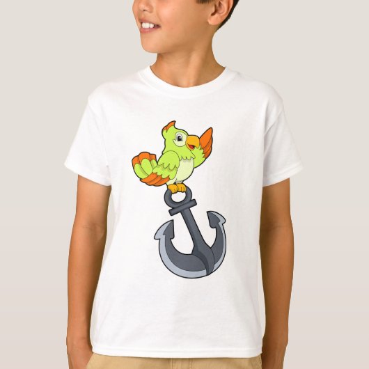 Papagei mit Anchor T-Shirt (Vorderseite)