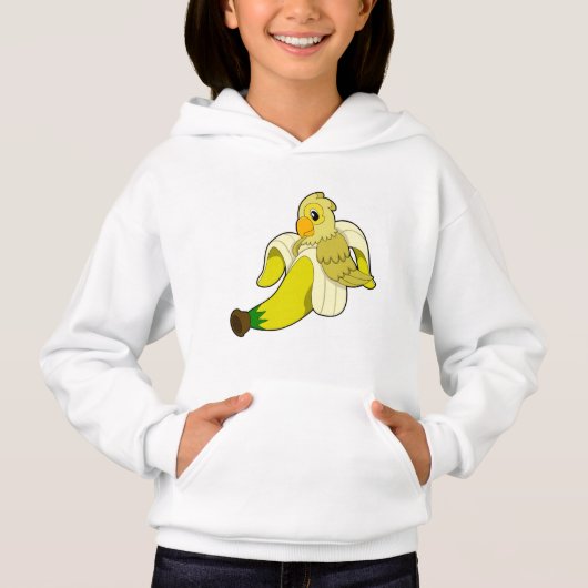 Papagei mit Banane Hoodie (Vorderseite)